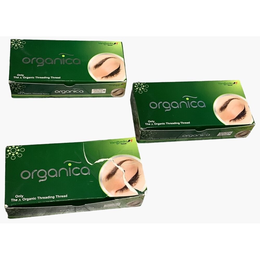 Organica Eyebrow Threading Thread 3 Boxes 8 Spools Each Box Organic Cotton